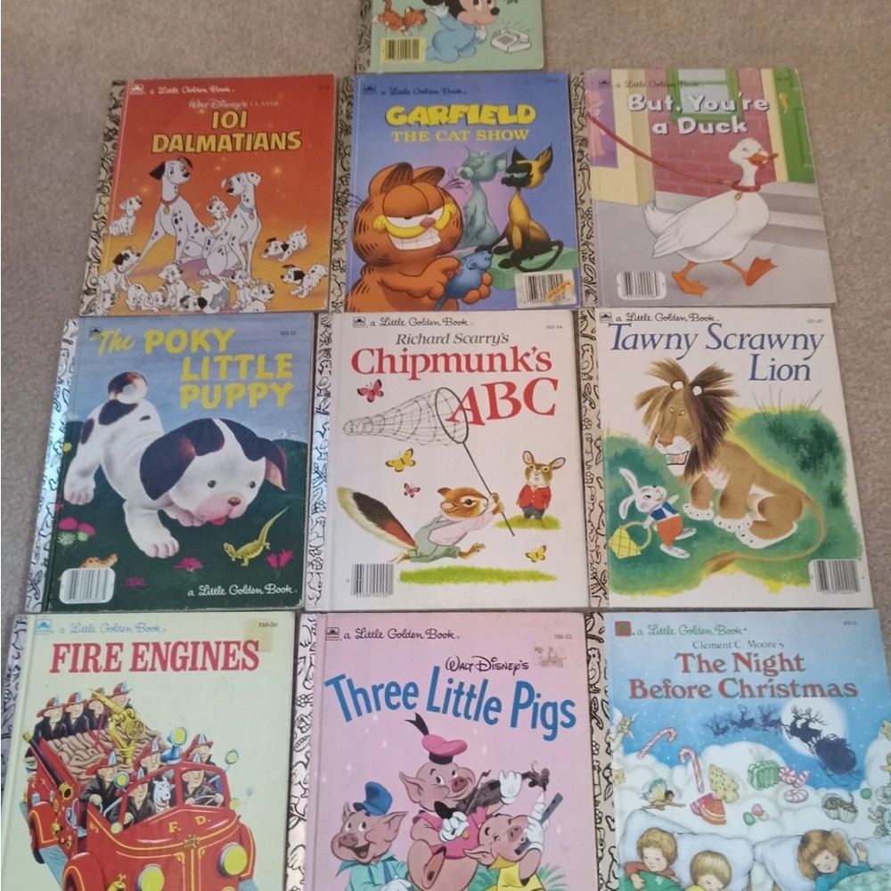 Bright Vintage Little Golden Books Collection Lot of 10